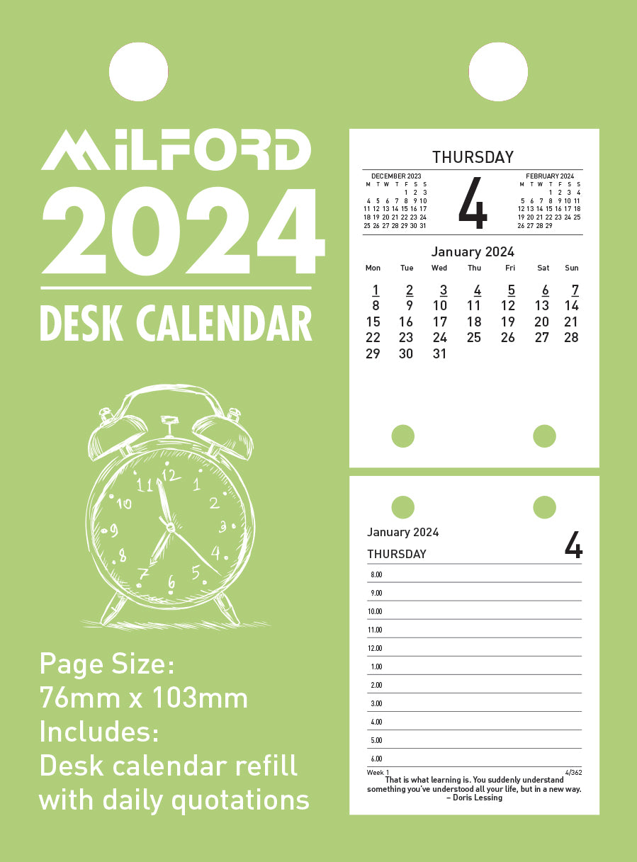 Collins Desk Calendar Refill Top Opening