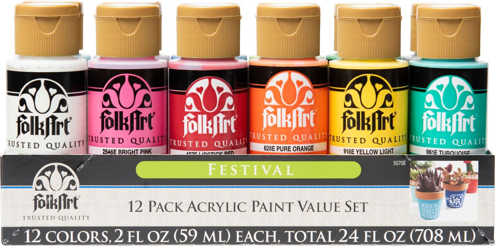 FolkArt Matte Acrylic Paint - Lipstick Red, 2 oz, Bottle