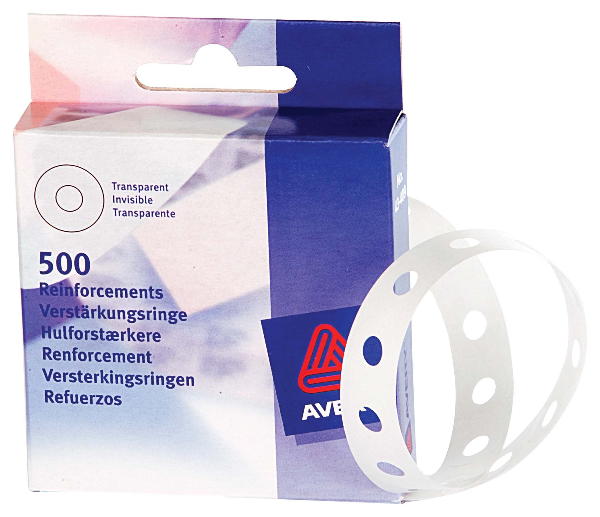 Avery Reinforcement Rings Vinyl Clear 500 Pack