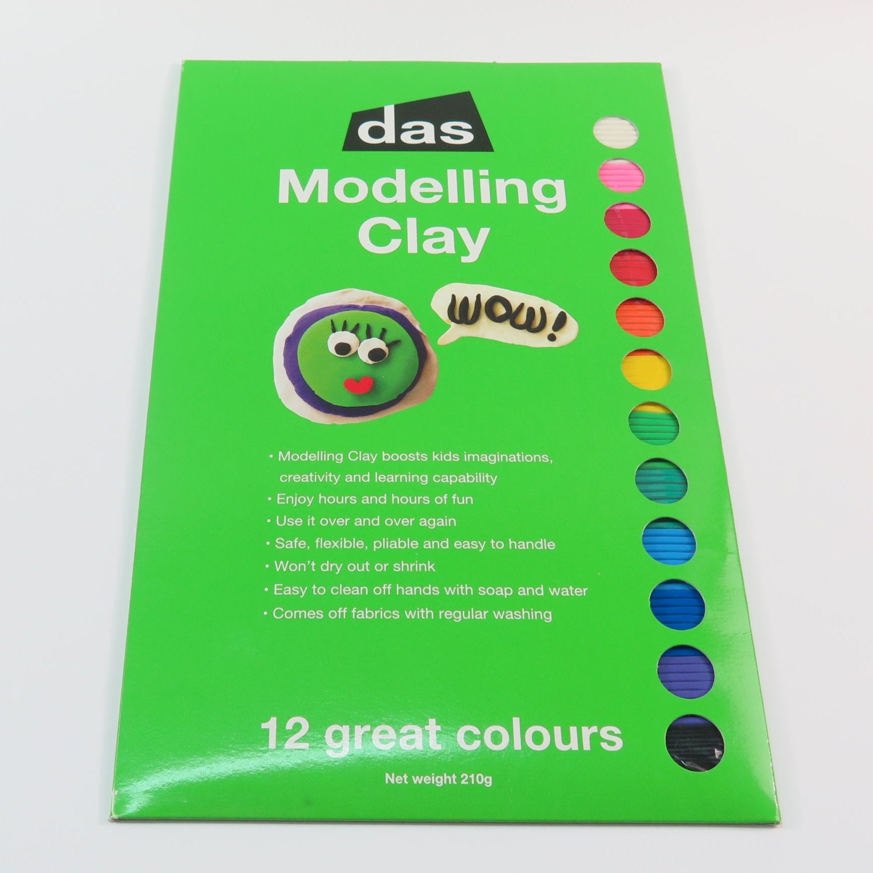 hobby-land-das-modelling-clay-210-gram-set-of-12-colours