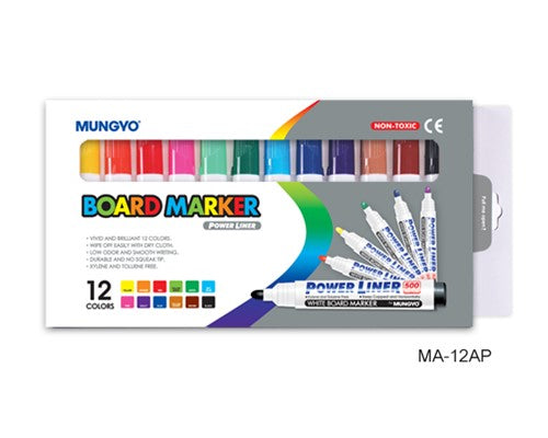 Whiteboard Markers - Refillable - Round Tip - 4 Colour Choices - Box Price  (12 Pack) - Whiteboards NZ