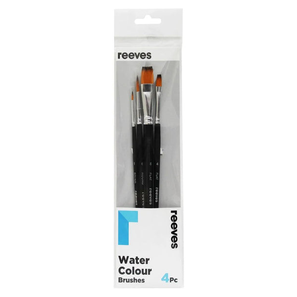 Reeves Watercolour Brush Golden Synthetic Short Handle - Pack Of 4