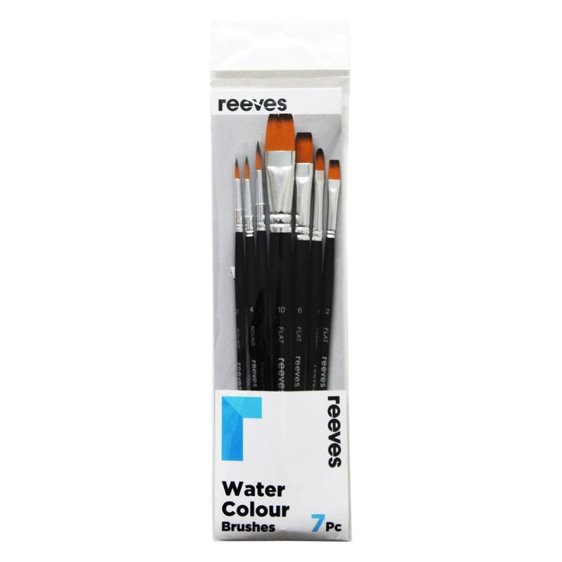 Reeves Watercolour Brush Golden Synthetic Short Handle - Pack Of 7