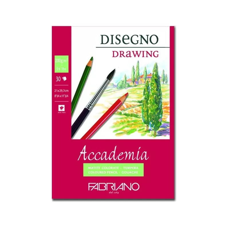 Fabriano Accademia 200gsm A2 30 Sheets Pad