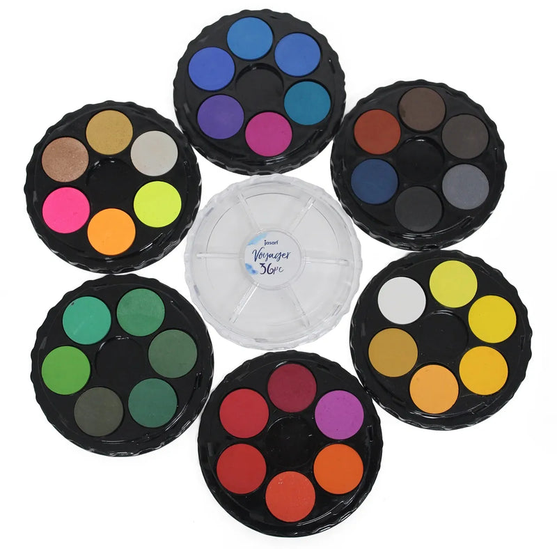 Jasart Voyager Watercolour Discs Set of 36