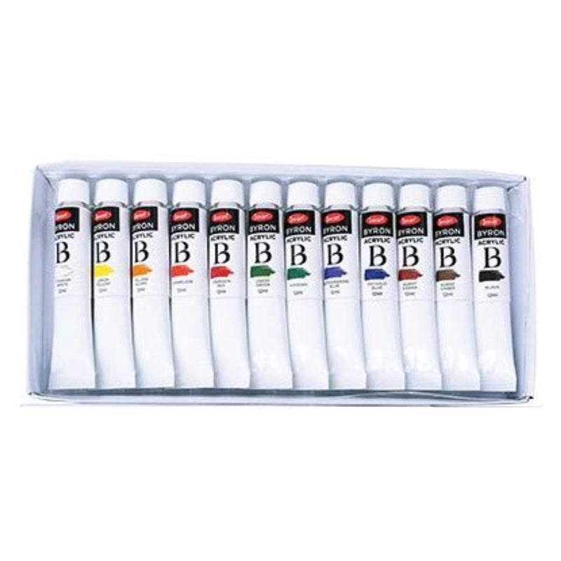 Jasart Byron Acrylic Paint 12ml Set Of 12