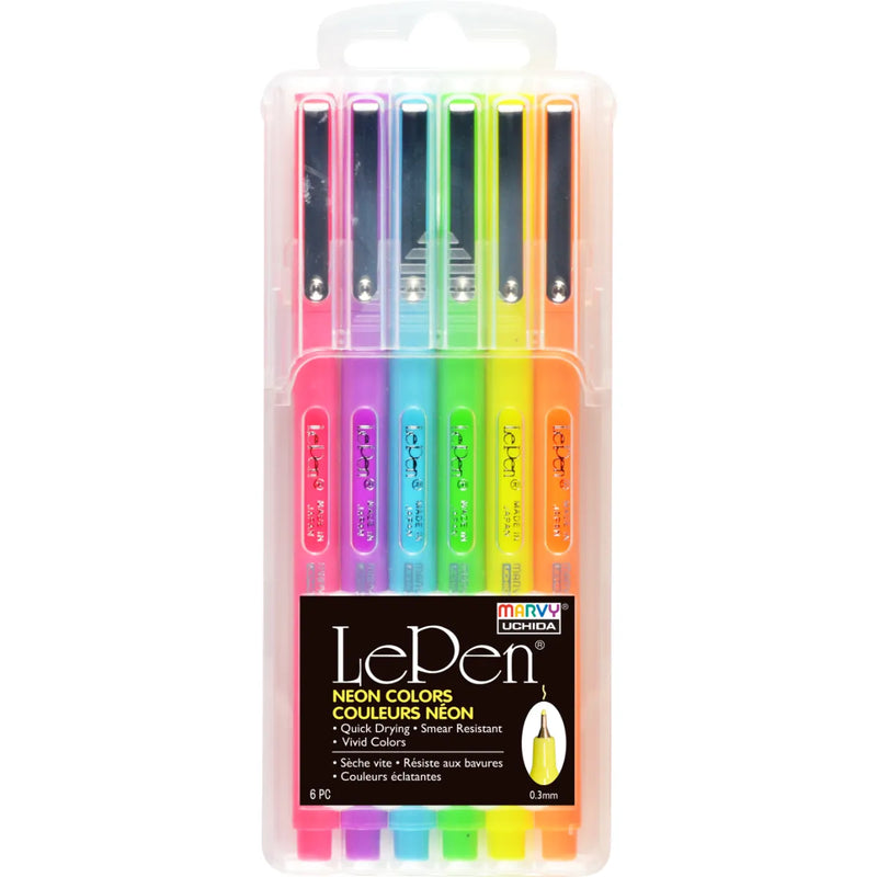 Marvy Le Pen Neon Set Of 6