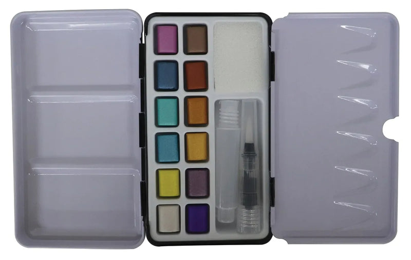 Jasart Byron Watercolour Pocket Set Of 12 - Metallic