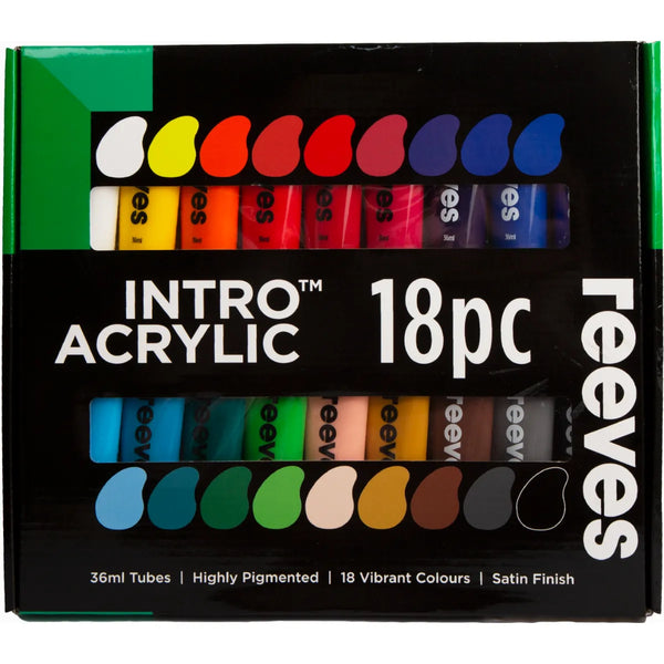 Reeves Intro Acrylic 36ml 18 Piece Set