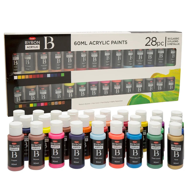 Jasart Byron Acrylic Paint 60ml Set Of 28