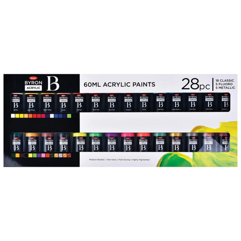 Jasart Byron Acrylic Paint 60ml Set Of 28