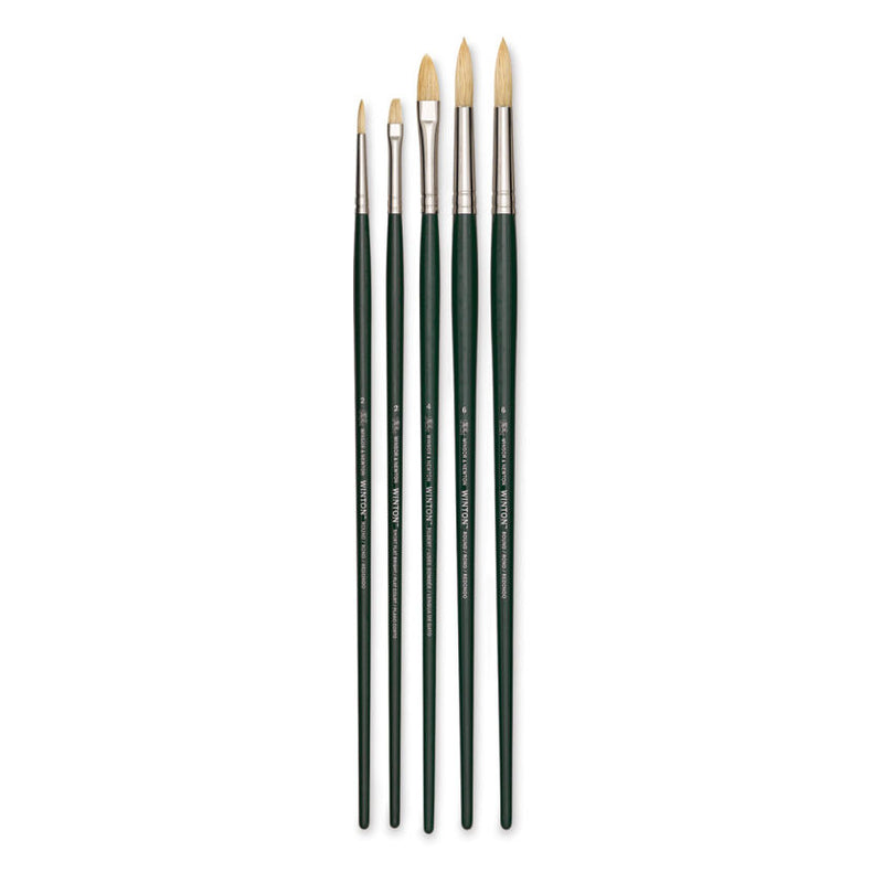 Winsor & Newton Winton Brush Long Handle V1 - Set Of 5