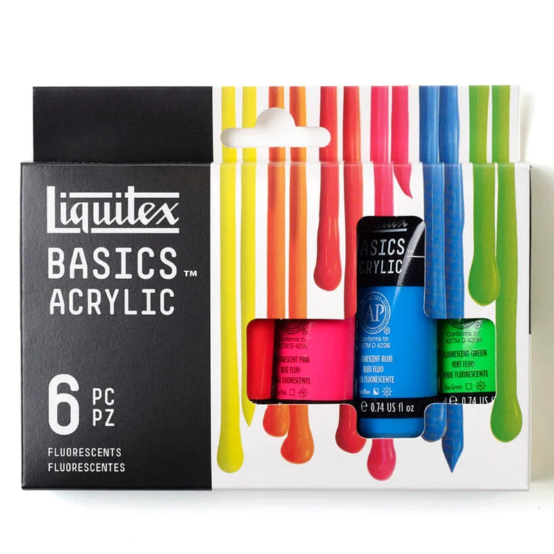 Liquitex Basics Acrylic Paints 22ml - Set Of 6 Fluorescents