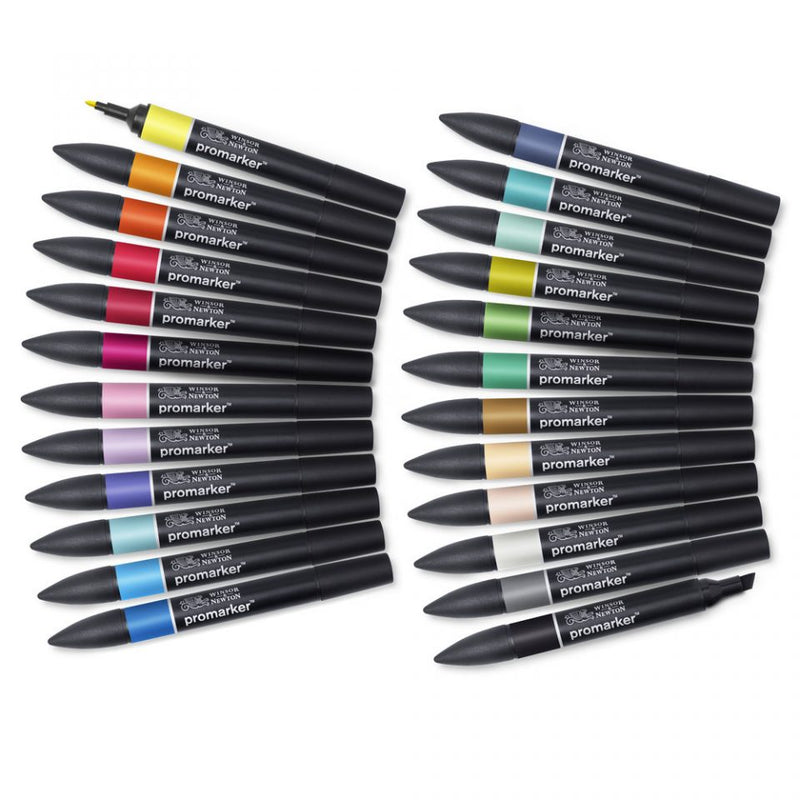 Winsor & Newton Promarker Art & Illustration Wallet Of 24