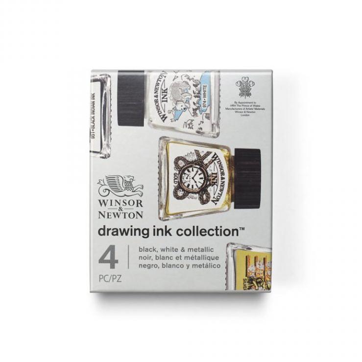 Winsor & Newton Metallic Drawing Inks - Set Of 4