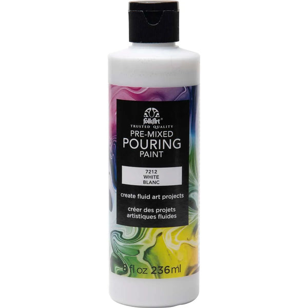 Folk Art Pouring Paints 8oz#Colour_WHITE