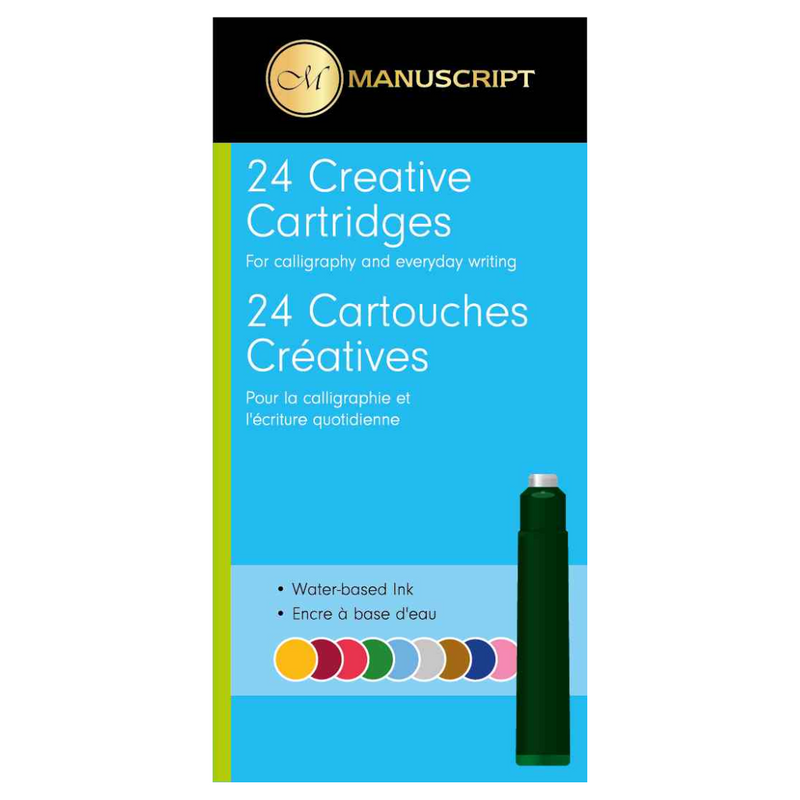 Manuscript Pen Creative Ink Cartridges Assorted Pack Of 24