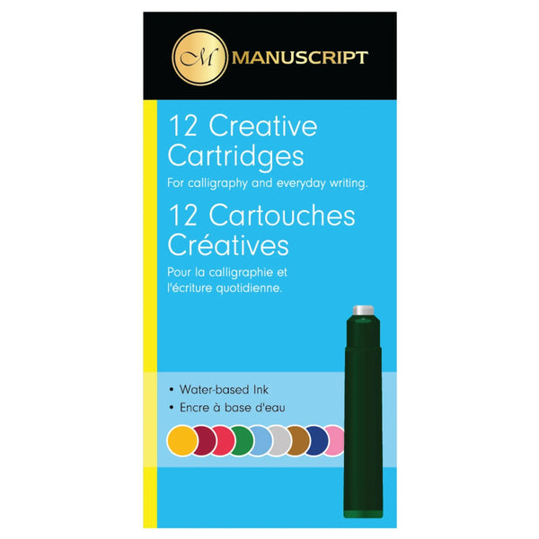 Manuscript Pen Creative Ink Cartridges Assorted Pack Of 12