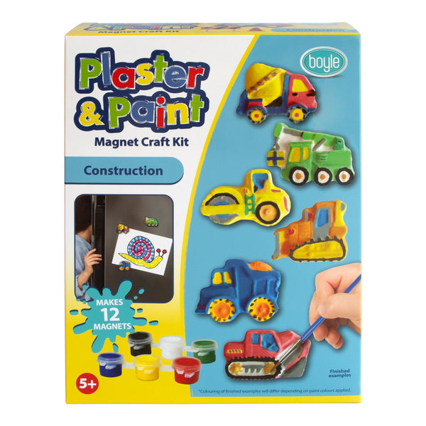 Boyle Plaster & Paint Magnet Craft Kit - Construction Vehicles