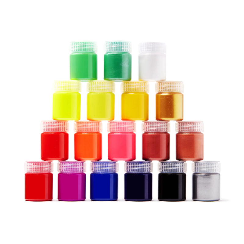 Jasart Byron Acrylic Pot Set of 18 Trend Colours