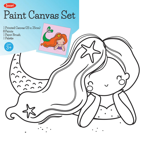 Jasart Colouring Canvas 10x10 Inch Assorted