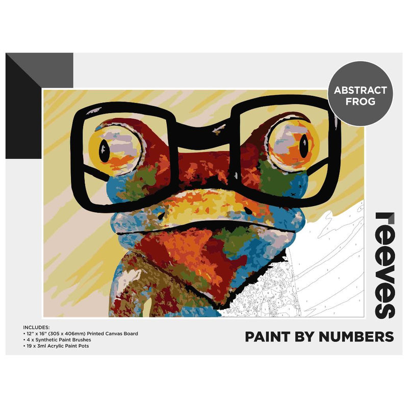 Reeves Paint By Numbers 12x16 Inch Abstract Frog