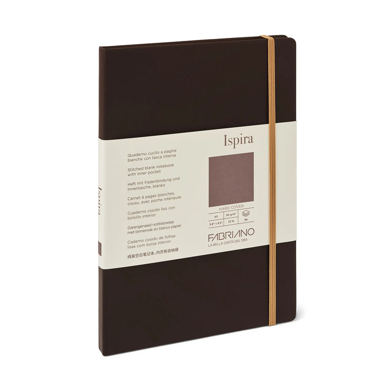 Fabriano Ispira Hard Cover 85gsm Blank Brown Notebooks