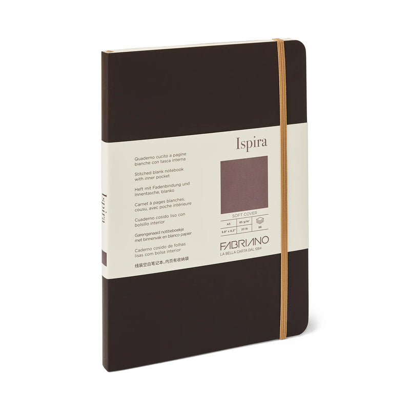 Fabriano Ispira Soft Cover 85gsm Blank Brown Notebooks