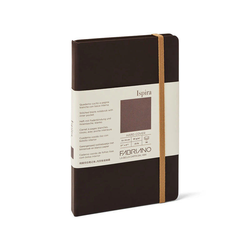 Fabriano Ispira Hard Cover 85gsm Blank Brown Notebooks