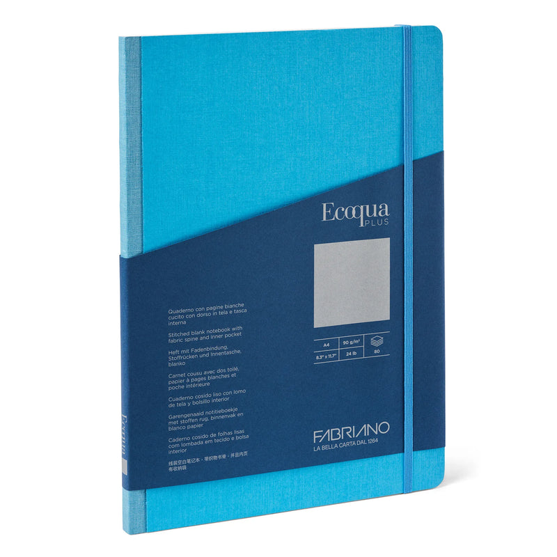 Fabriano Ecoqua Plus Fabric 90gsm Blank Turquoise Notebooks