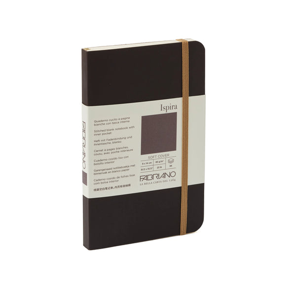 Fabriano Ispira Soft Cover 85gsm Blank Brown Notebooks#Size_9X14CM