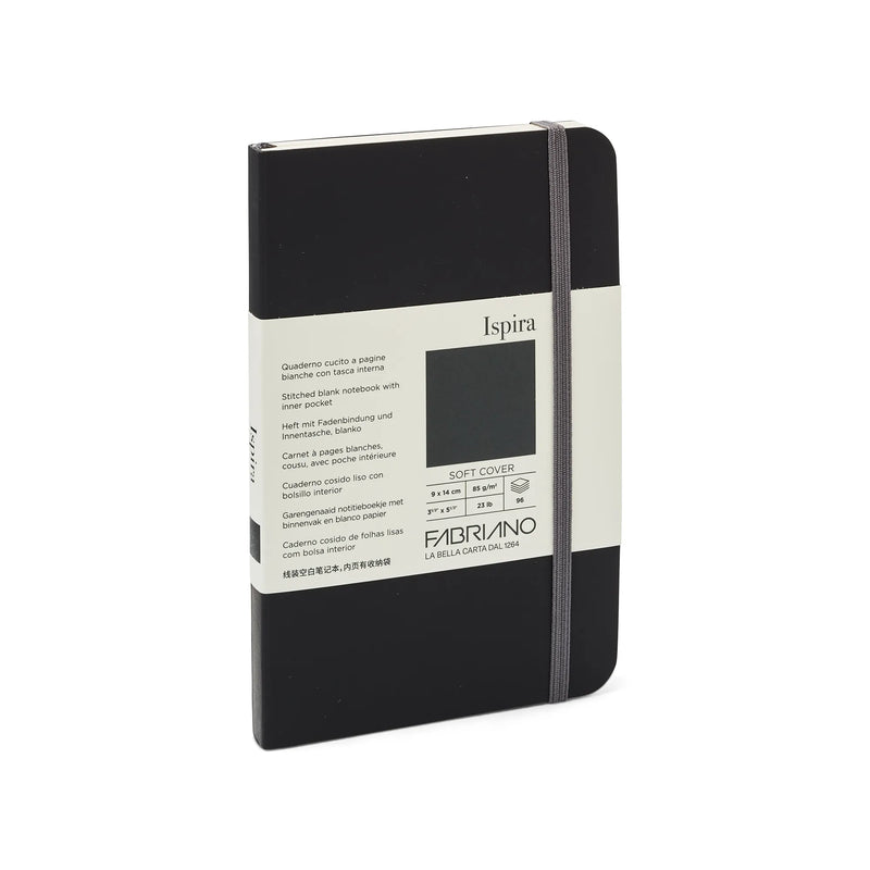 Fabriano Ispira Soft Cover 85gsm Blank Black Notebooks