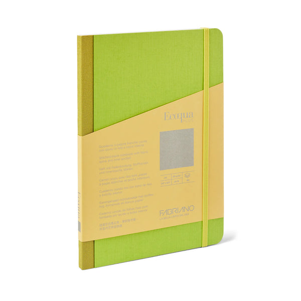 Fabriano Ecoqua Plus Fabric 90gsm Blank Lime Notebooks#Size_A5