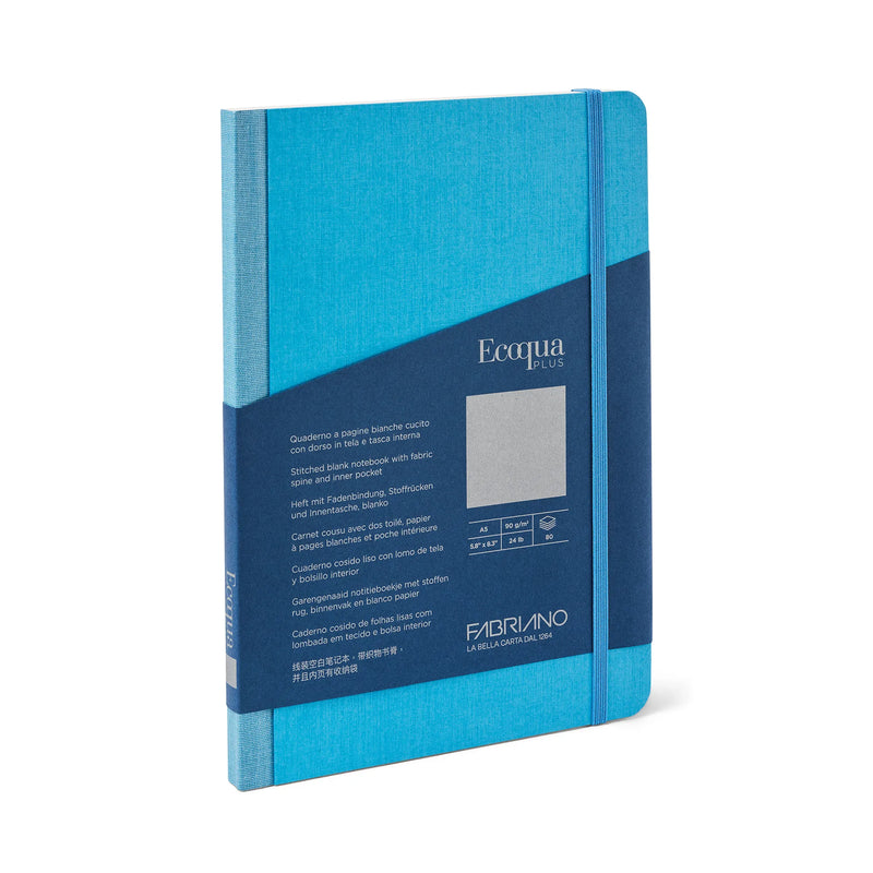 Fabriano Ecoqua Plus Fabric 90gsm Blank Turquoise Notebooks