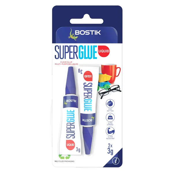 Bostik Super Glue Liquid 2 x 3g