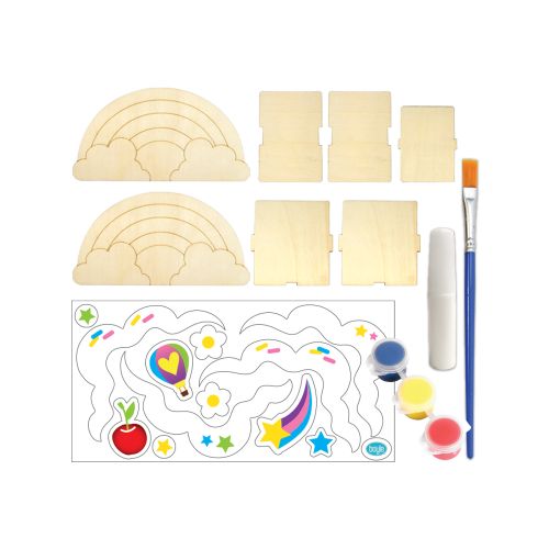 Boyle Rainbow Stationery Holder Wood Craft Project Kit