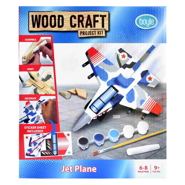 Boyle Jet Plane Wood Craft Project Kit