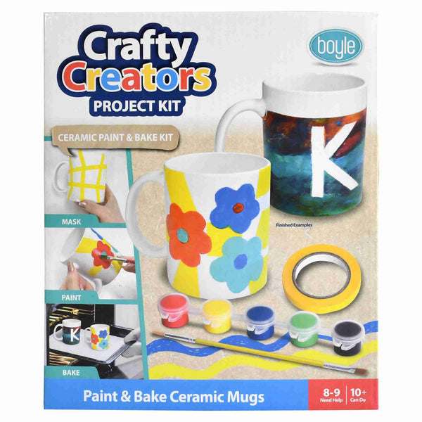 Boyle Crafty Creators Paint & Bake Mugs Project Kit