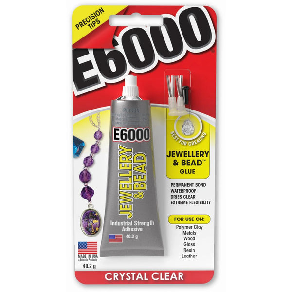 E6000 Crystal Clear Jewellery & Bead Glue 29.5ML