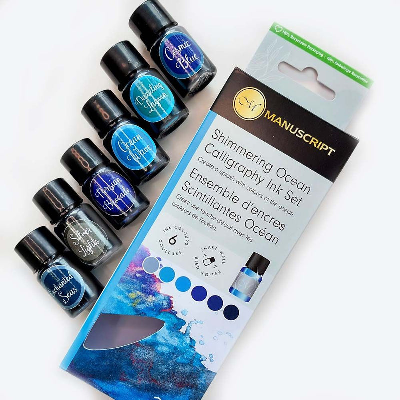 Manuscript Shimmering Ocean Inks Set