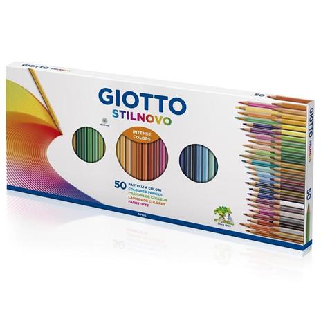 Giotto Stilnovo Colouring Pencils Assorted Pack of 50 With Sharpener