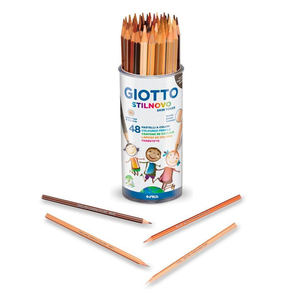 Giotto Stilinovo Colouring Pencils Skin Tones Pot of 48