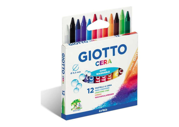 Giotto Cera Assorted Wax Crayons Pack of 12