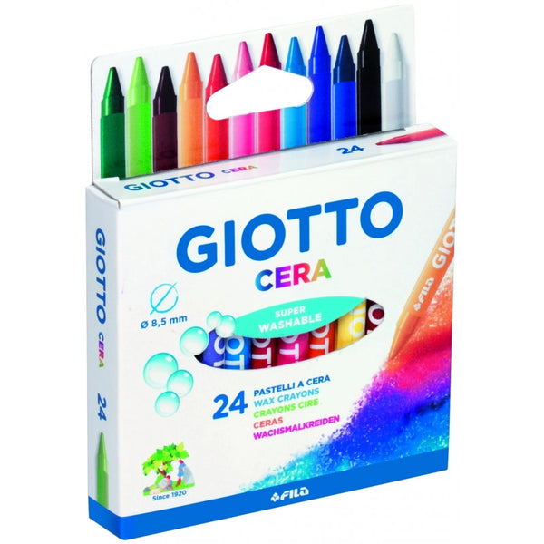 Giotto Cera Assorted Wax Crayons Pack of 24