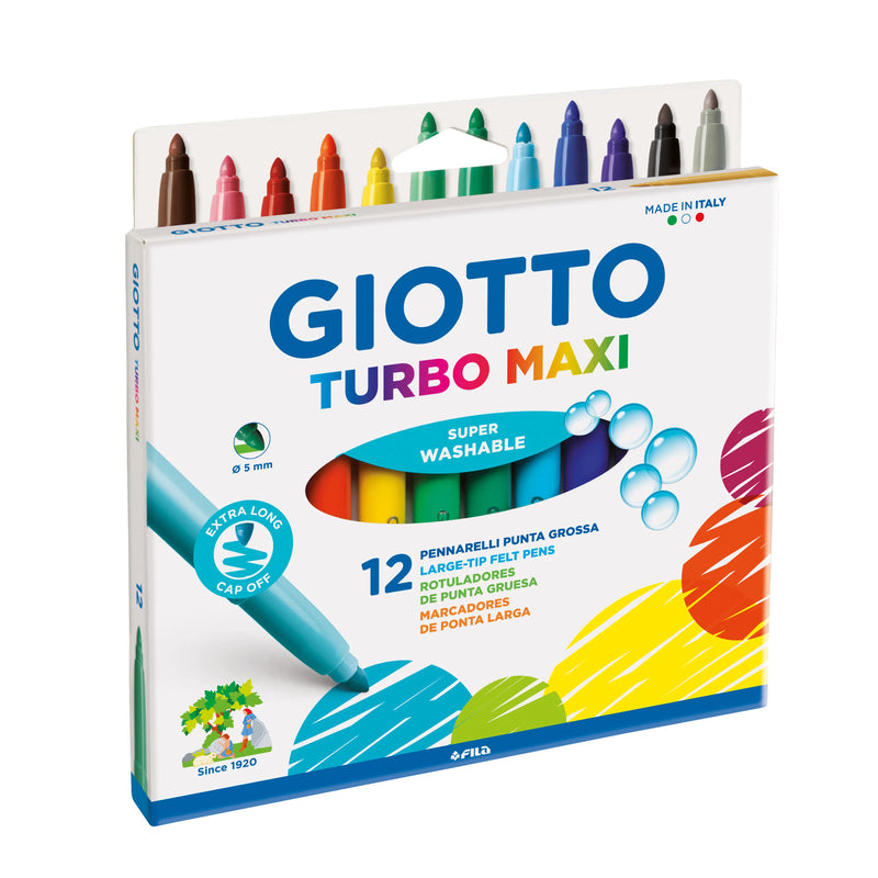 Giotto Turbo Maxi Markers Assorted Set of 12