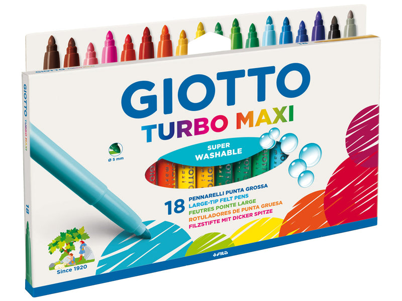 Giotto Turbo Maxi Markers Assorted Set of 18