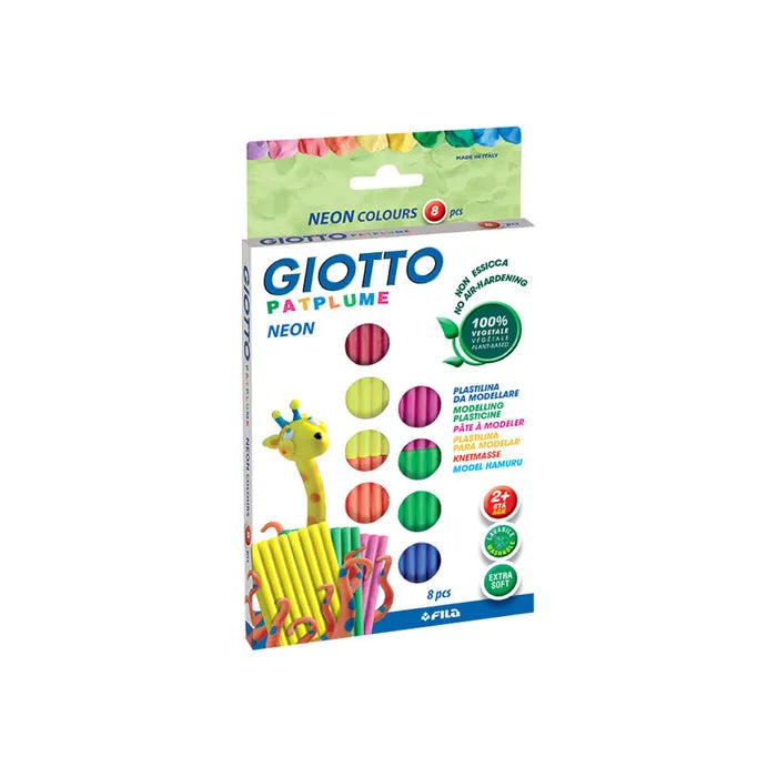 Giotto Patplume 33g Fluro Soft Modelling Plasticine Set of 8