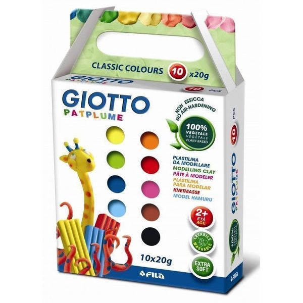 Giotto Patplume 20g Classic Colours Extra Soft Modelling Clay Set of 10