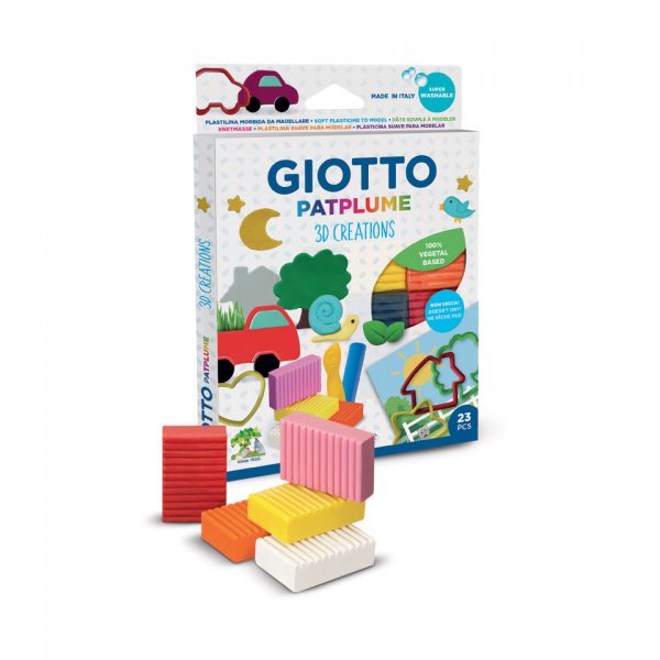 Giotto Patplume 3D Creations 33g Classic Colours Soft Plasticine Set of 12