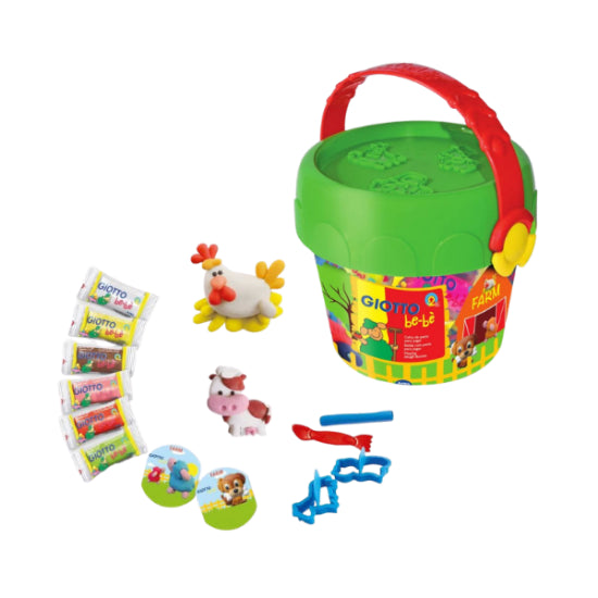 Giotto Be-Be My Farm Modelling Clay Set In A Bucket